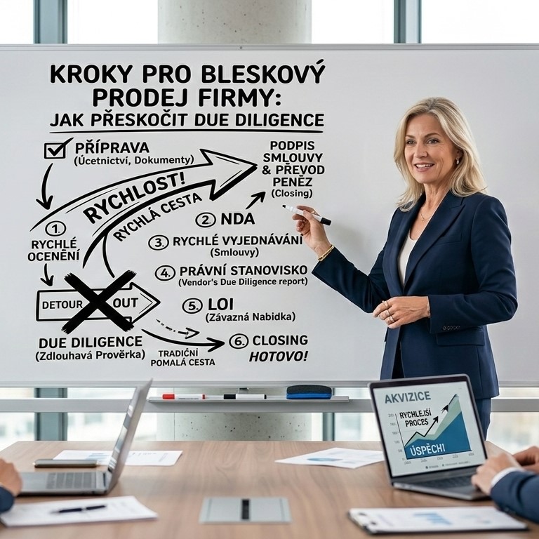 Bleskový prodej firmy: Jak legálně přeskočit Due Diligence a prodat firmu